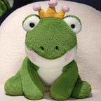 Funny Cute Green Frog Prince Plush Toy Soft