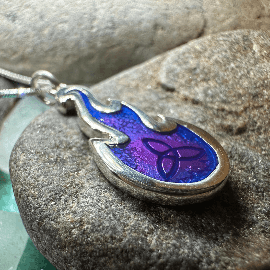 Mystical Celtic Flame Necklace - 18 / Purple
