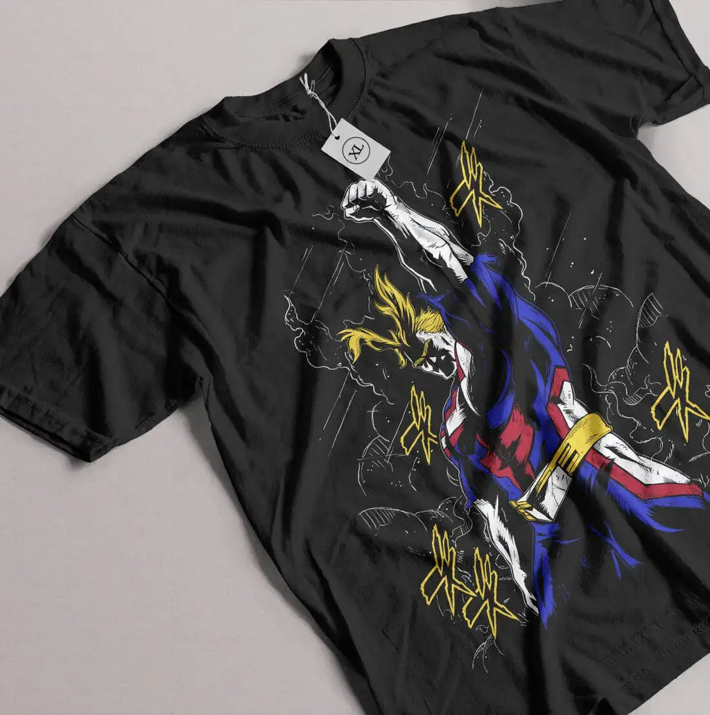 All Might T-shirt: Hawks Hero Armor Strip Anime Gift