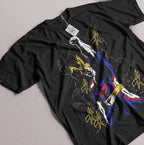 All Might T-shirt: Hawks Hero Armor Strip Anime Gift