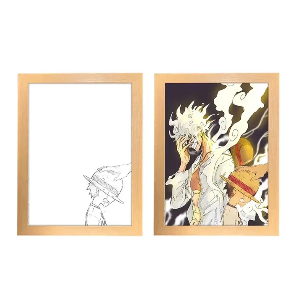 One Piece Photo Frame Night Light Luffy Zoro Christmas Gift