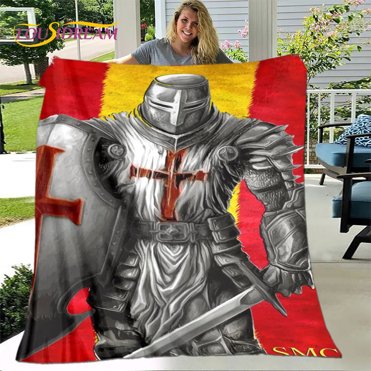 Cavalier Knight Templar Crusaders Games Manta de felpa suave, manta de franela para sala de estar, dormitorio, cama, sofá, picnic