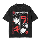 L Lawliet T-Shirt Death Note Vintage Washed Tee