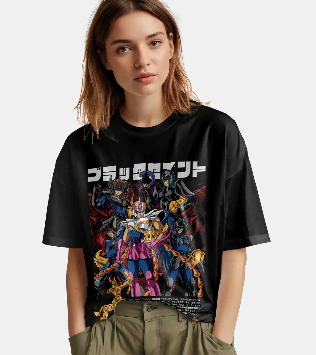 Saint Seiya Shiryu T-shirt: Loose Cotton Anime Pattern Tee