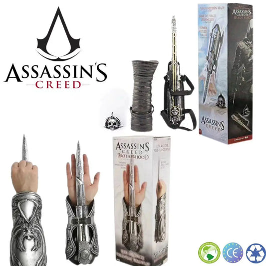 Assassin's Creed Ezio Cosplay Props Sword In The Sleeve Action Figure 1:1 Edward James Kenway Game Model Toys