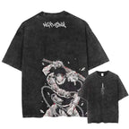 Ryomen Sukuna Washed T-Shirt: Harajuku Oversized Anime Tee