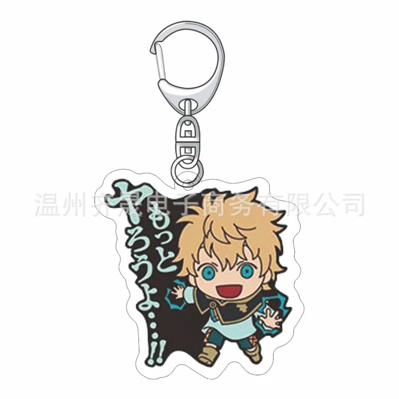 Black Clover Anime Fans Acrylic keychain Astayuno night see big Noel Fenlal keychain jewelry Fans gifts Car bag key chain