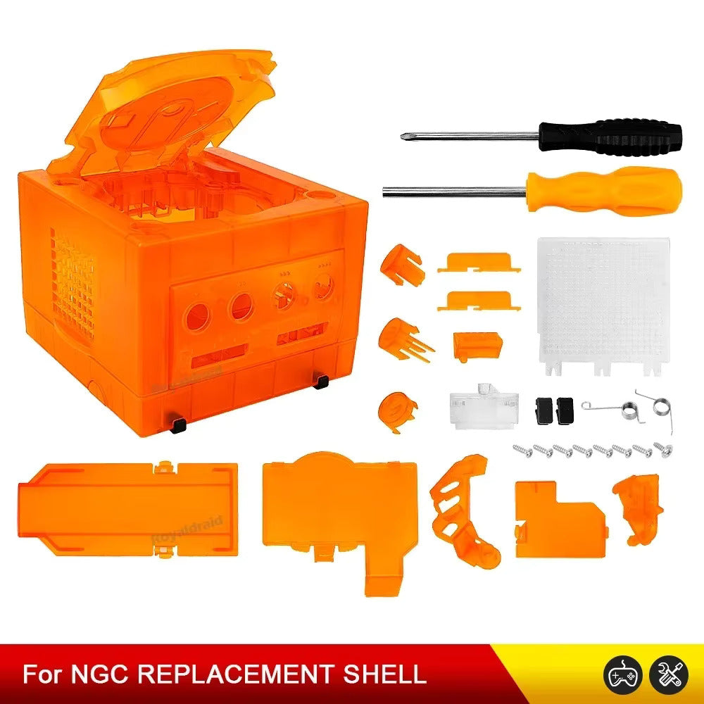 Gamecube Full Replacement Console Shell Housing Translucent Orange