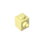 Gobricks GDS-635 BRICK 1X1 W. 1 KNOB | Single Side Bump Building Block Compatible with Lego 87087