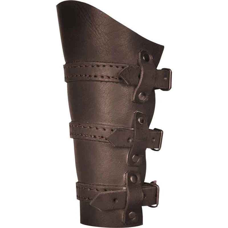 Medieval Viking Knight Leather Arm Guard Armor Nordic Barbarian Bracer Vambrace Cosplay Costume Festival Wristband Gauntlet LARP