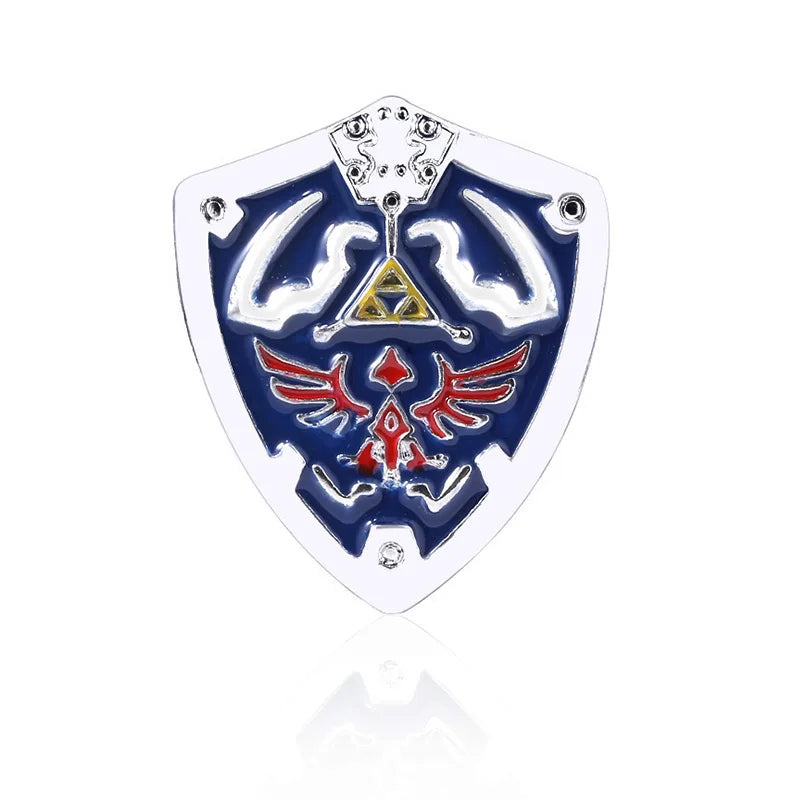 Zeldas Hylian Shield Keychain Breath of The Wild Sheikah Eye Majora's Mask Sword Triforce Symbol Pendant Key Chain Men Jewelry