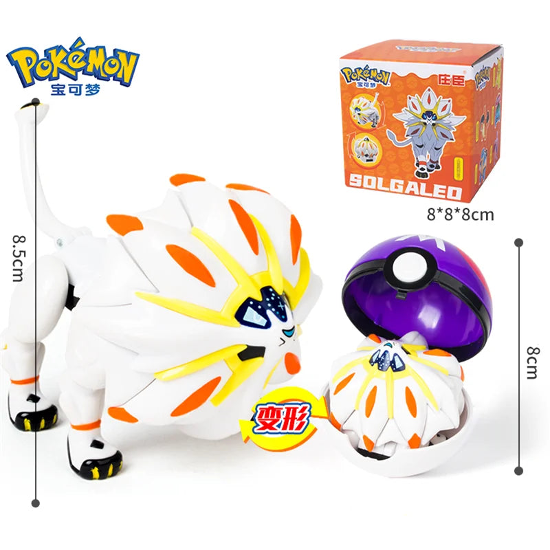Pokemon Pokeball Anime Figures Toys, Pikachu Gengar Dragonite Snorlax Lapras Pocket Pokeball Toys