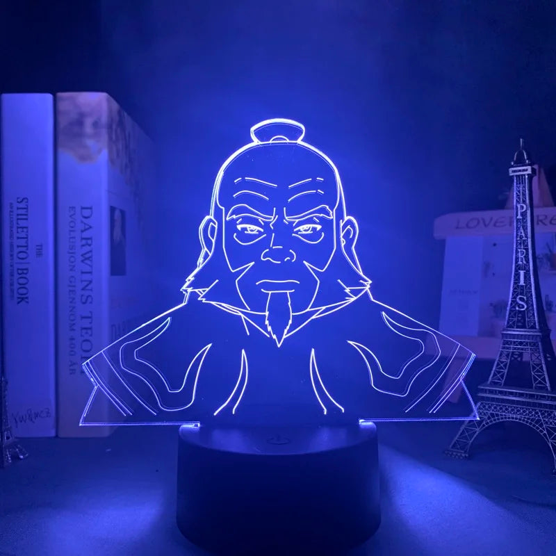 Anime Avatar The Last Airbender  3D LED Lamp Aang Zuko Iroh Toph Beifong Suki Figure Nightlight  for Kids Child Bedroom Decor