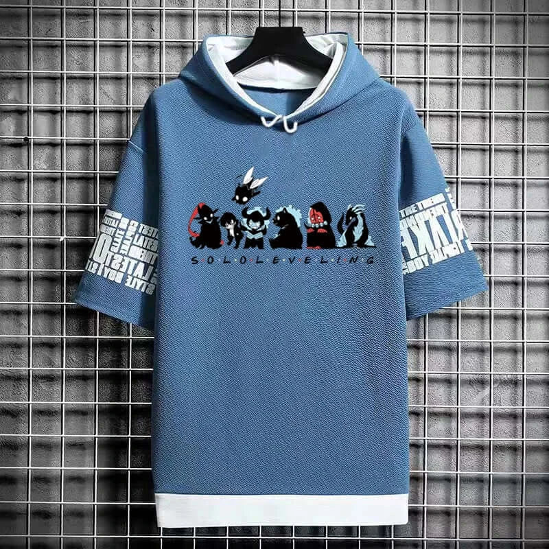 Solo Leveling Anime Graphic T-Shirt Korean Fashion Men