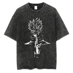 Anime Washed T-shirt: Vintage Harajuku Oversized Cotton Tee
