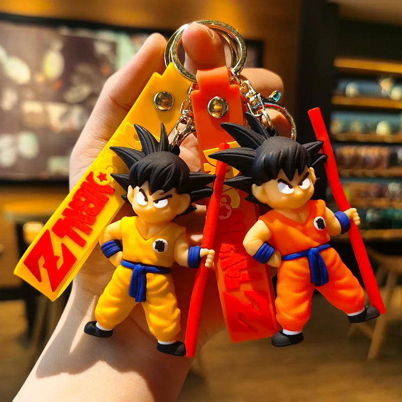 Dragon Ball Z Anime Keychain Super Saiyan Goku Master Roshi Buu Gohan Accessories Car Key Chains