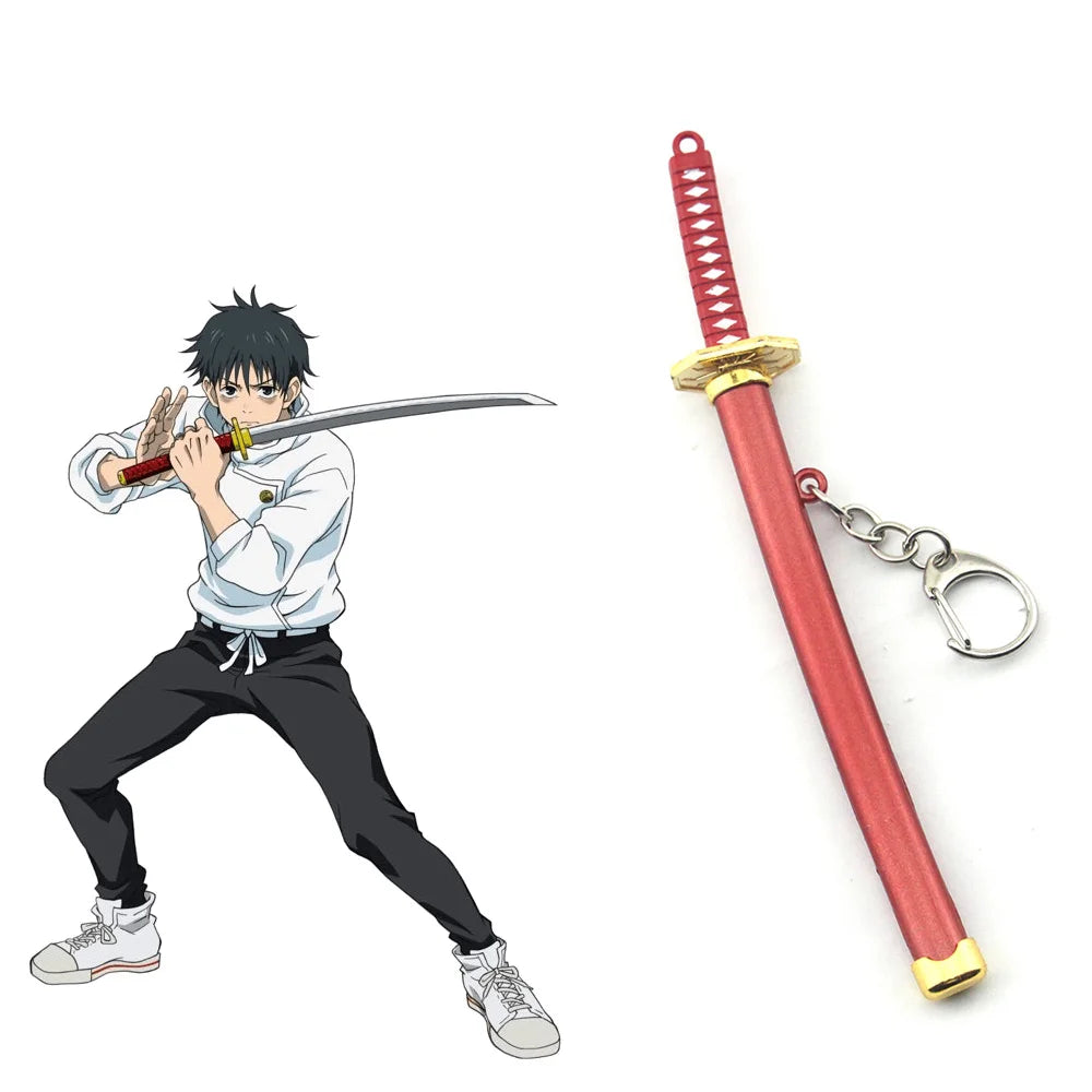 Anime One Piece Eight Color Roronoa Zoro Sword 15cm Keychain Women Men Anime Knife Scabbard Sabre Snow Knife Key Chain Katana
