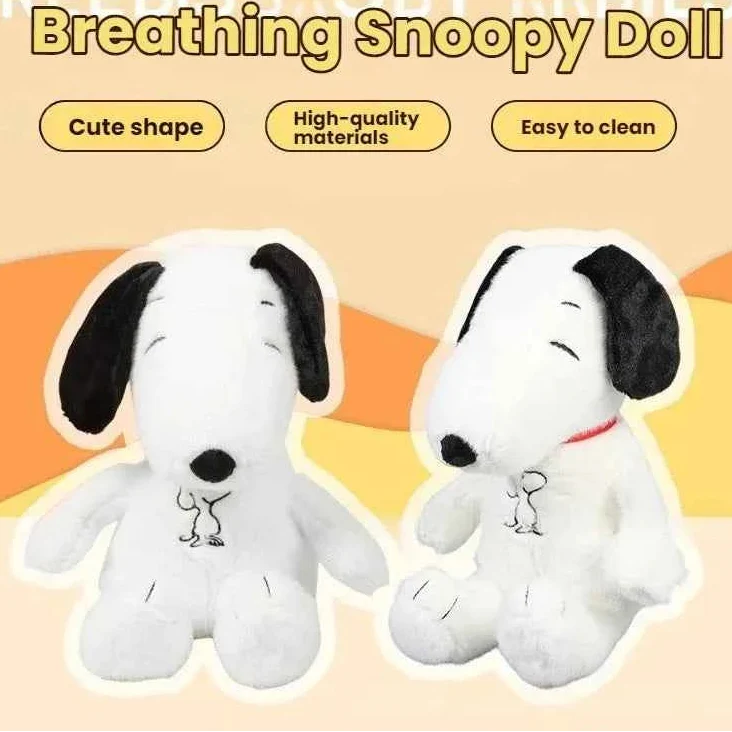 Calming Breathing Snoopy Plush Toy - Glowing Sleep Aid & Anxiety Relief