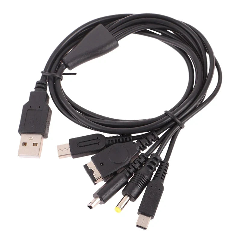 5-in-1 USB Game Charger Cable for 3DS, PSP, Wii U | Fast Charging Cord