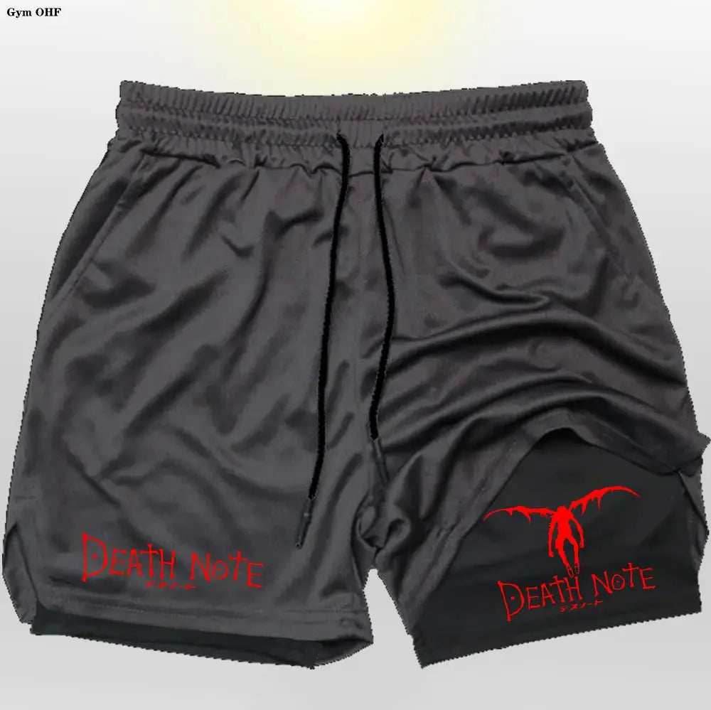 Death Note Gym Shorts: Dominate Your Workout with Dark Precision! - Black 2 / M