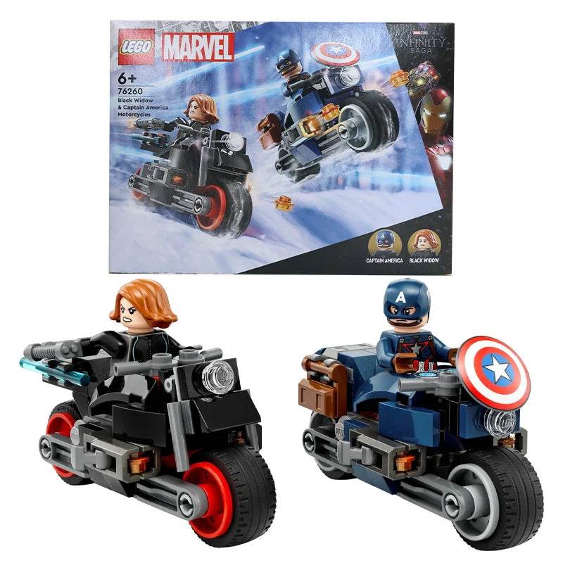 LEGO 76260 Super Heroes Marvel Black Widow and Captain America Touring Toy Blocks - LEGO76260