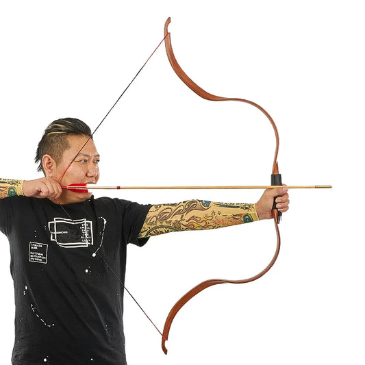 Toparchery 50inch Traditional Bow Take Down Recurve Bow Archery Bow for Youth Beginner Teenagers Practice Outdoor Training