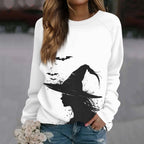 🎃 Vintage Pumpkin Print Long Sleeve T-Shirt – Harajuku Halloween Graphic Tee