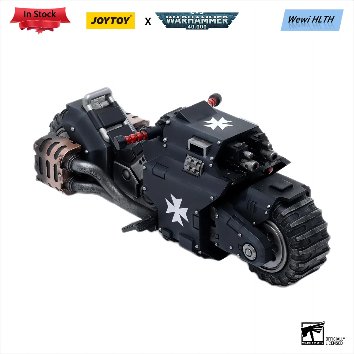 JOYTOY 1/18 Figura de acción Warhammer 40K Templarios Negros Outriders Colección de anime Modelo militar