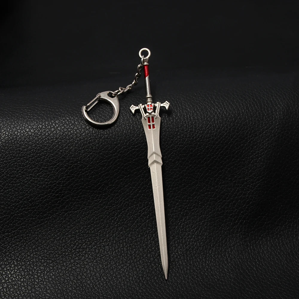 FINAL FANTASY XVI Clive Rosfield Invictus épée porte-clés périphériques de jeu en métal arme modèle pendentif porte-clés pour les Fans bijoux