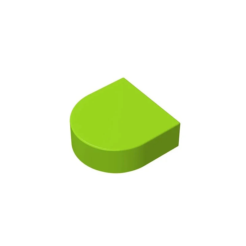 Gobricks Tile Round 1 x 1 Half Circle Extended | Compatible Brick Building Block