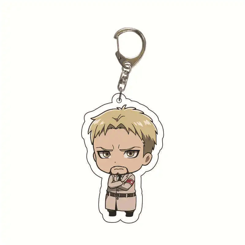 New Anime Levi Ackerman Allen Yeager Keychain For Women Men Double Sided Acrylic Key Chain Bag Accessories Cartoon Birthday Gift