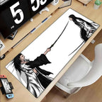 Large Mouse Pad black white Anime BLEACH Mause Mats Gaming Accessories Office Gamer Keyboard Desk Mat Unohana Retsu Mousepad