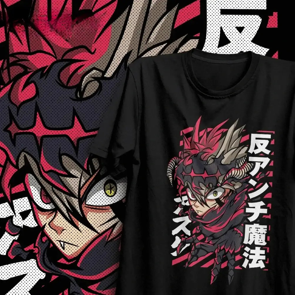 Black Clover Anime T-Shirt: Vintage Y2K Graphic Top