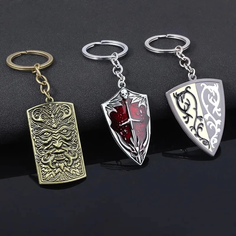 Jeu Dark Souls Artorias épée porte-clés soleil chevalier bouclier Ornstein épée Smough marteau porte-clés pendentif Cosplay bijoux cadeaux