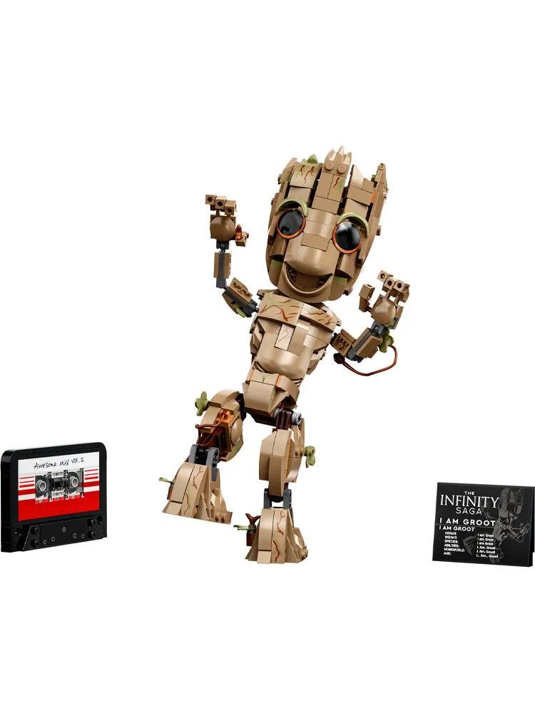 LEGO 76217 Super Heroes Marvel I am Groot Building Kit; Collectible Baby Groot Model for Play and Display; for Kids Aged 10+ - LEGO76217