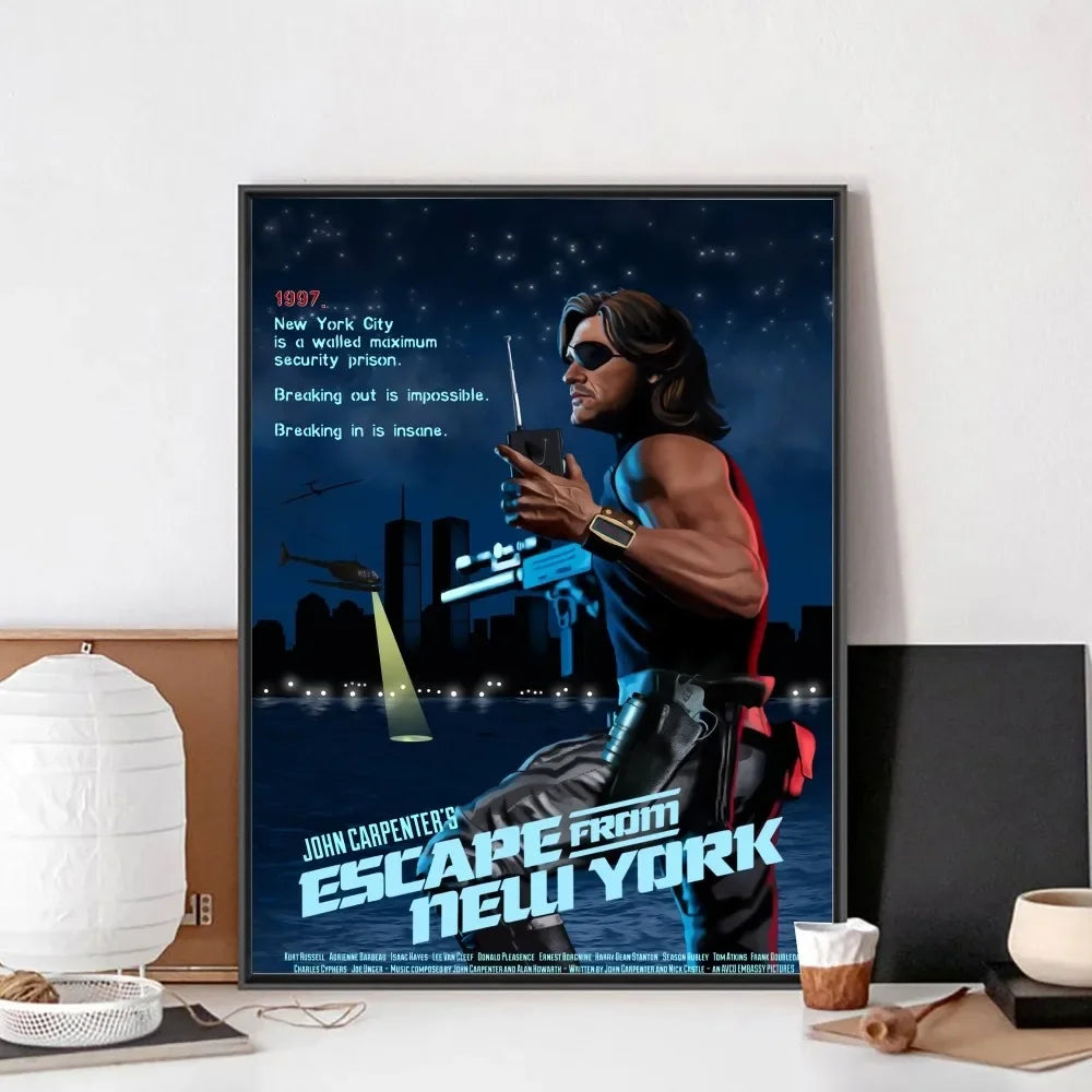 Classic Movie Escape From New York Poster No Framed Poster Kraft Club Bar Paper Vintage Wall Painting Bedroom Study Stickers