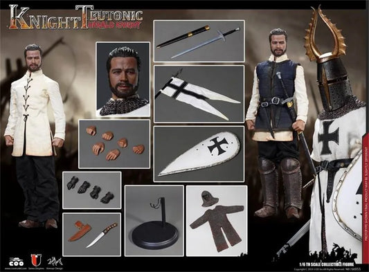 1/6 COOMODEL SE055 Series Of Empires (DIE-CAST ALLOY) Gory of The Holy City Knight Teutonic Herald Warrior Full Set For Collect