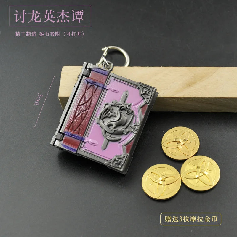 Game GS Impact Keychain Anime Cosplay Tartaglia Xiao Mask Pendant Keyring Alloy Key Chains Necklace Toy Jewelry Collections