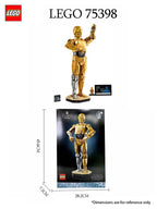 LEGO 75398 Star Wars C-3PO Buildable Droid Figure,Collectible Set,Display Model,Nostalgic Toy Idea for Adults,Fans or Collectors - 75398
