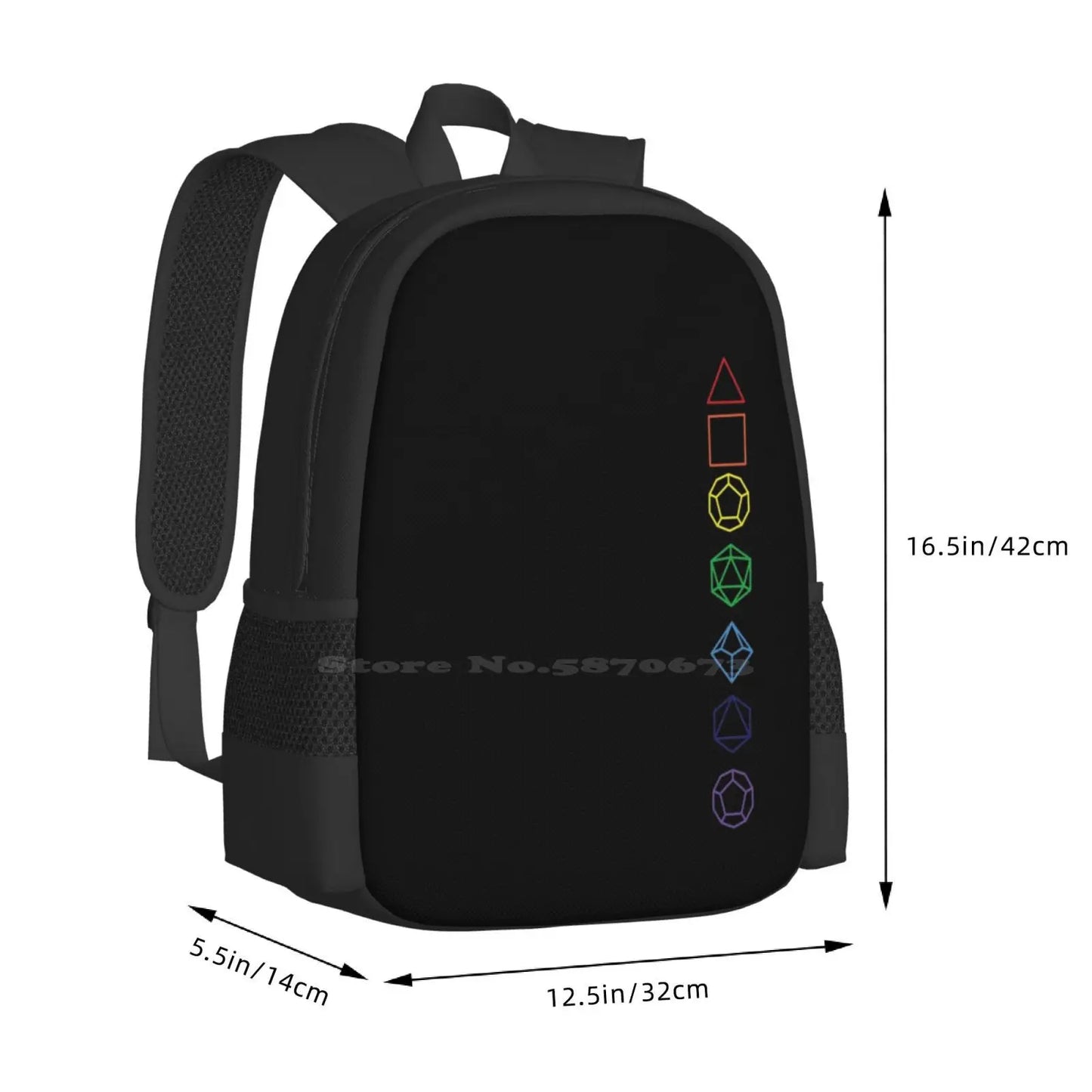 Mochila escolar minimalista de gran capacidad con dados, bolsas para ordenador portátil y dragones D y D Dnd Fantasy Dice D20 Roll20, juego de rol