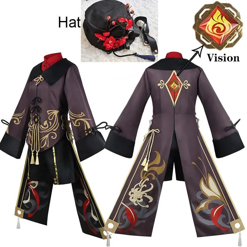 Hutao Cosplay Femme Halloween Costume Anime vêtements pour femmes Disfraz Mujer Adulta pour adultes Ropa Para Hu Tao tenues