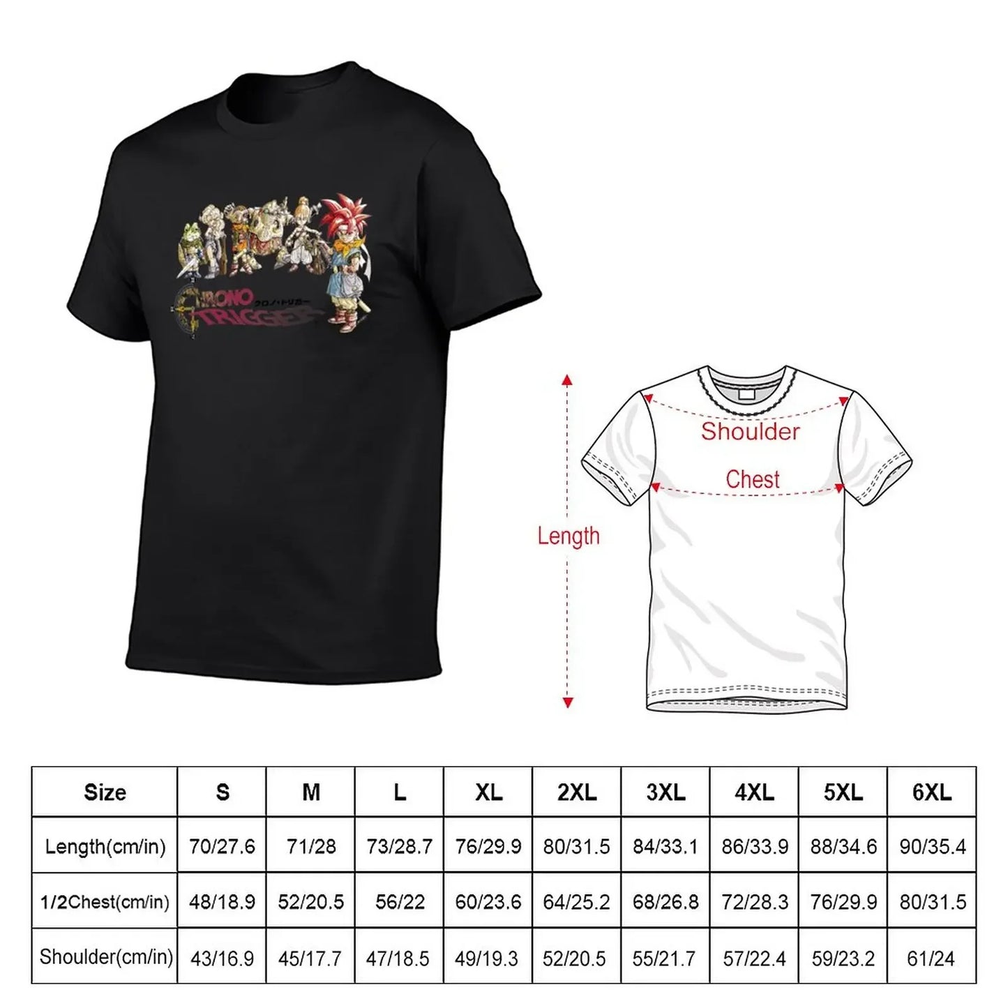 Chrono Trigger Logo T-Shirt nouvelle édition haut d'été vêtements d'été chemises d'entraînement pour hommes