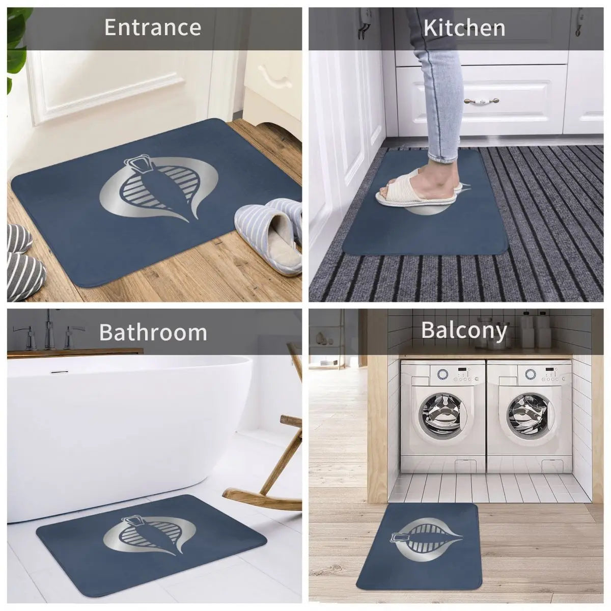 Gi Joe, Cobra Trooper Logo Non-slip Doormat Floor Mat Absorbent Mat Carpet Rug for Kitchen Entrance Home Balcony Footpad Mats