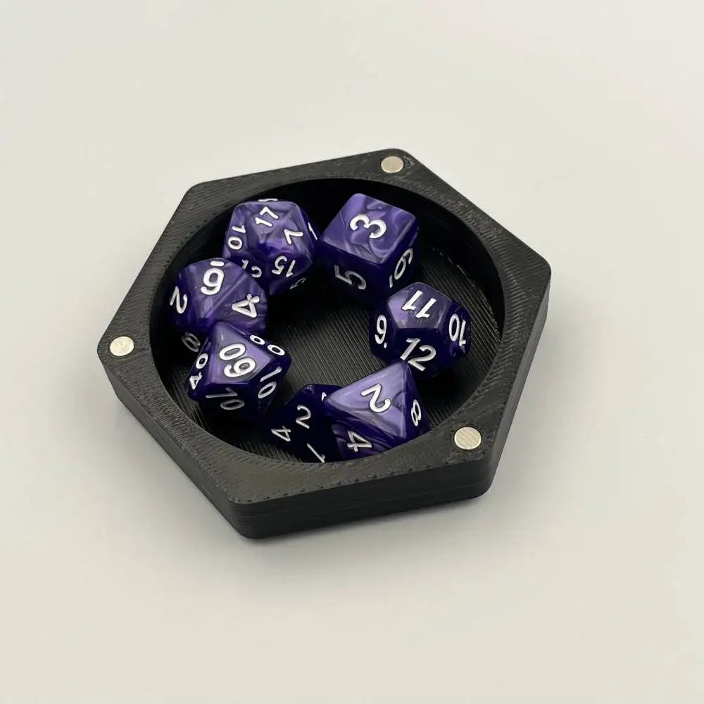 DND Dice Box for RPG Player Dice collection, portable dice tray for DND RPG COC board games players collected resin Dice tower