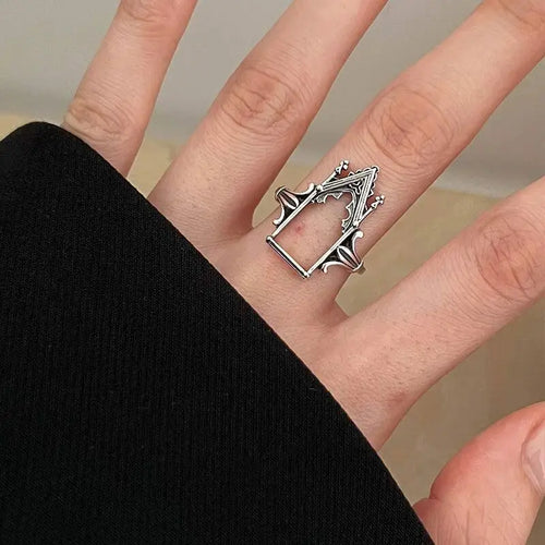 925 Sterling Silver Castle Adjustable Rings For Women Engagement Wedding Luxury Jewelry Wholesale