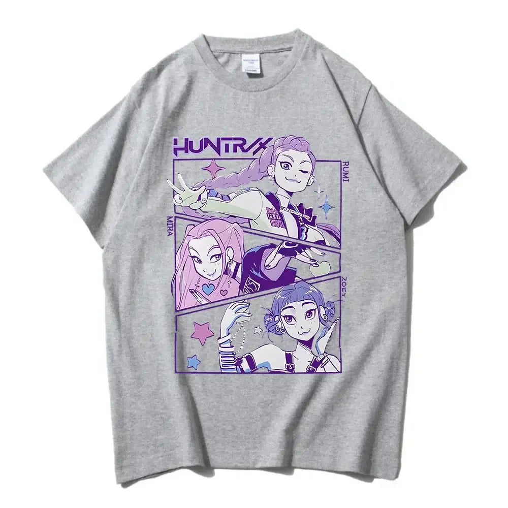 KPop Devil Hunter T-shirt Unisex 100% Cotton Summer Tee