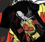 Saitama T-Shirt: One Punch Man Anime Manga Black Tee