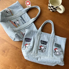 Snoopy Embroidered Canvas Tote Bag – Japanese Style Casual Handbag