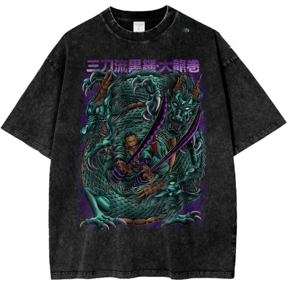 Roronoa Zoro Shirt One Piece Retro Anime T-Shirt