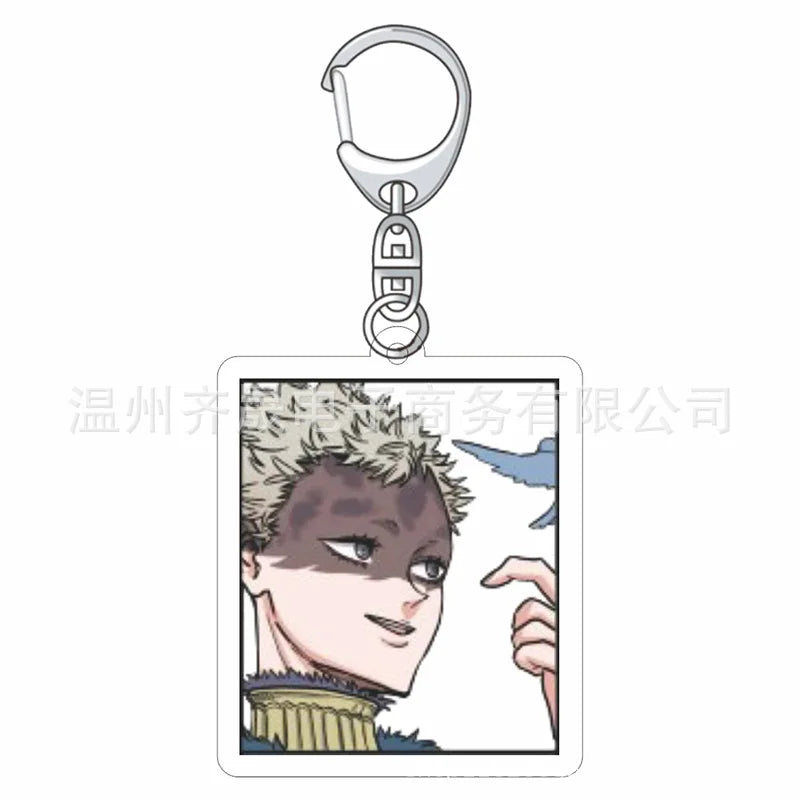 Black Clover Anime Fans Acrylic keychain Astayuno night see big Noel Fenlal keychain jewelry Fans gifts Car bag key chain